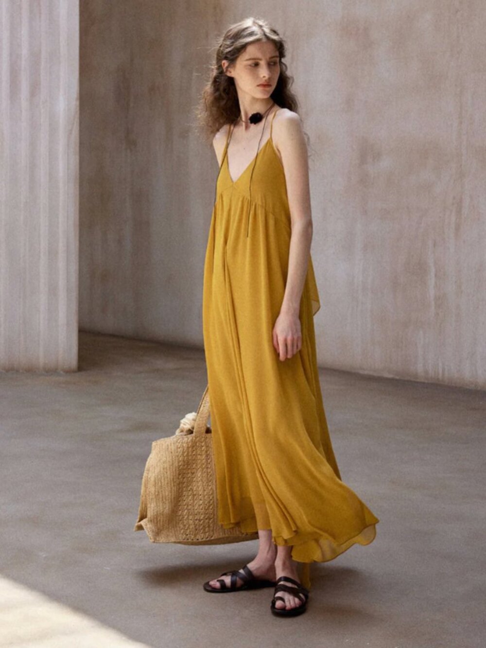 Yellow Dress - Hemi Blurr - Medium  - Perfect for summer wedding guest